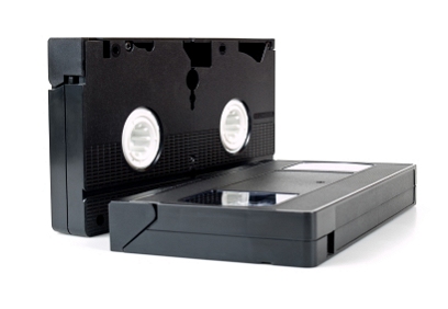 VHS video cassettes